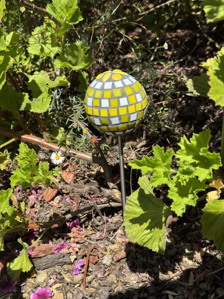 Mosaic Golden Garden Orb