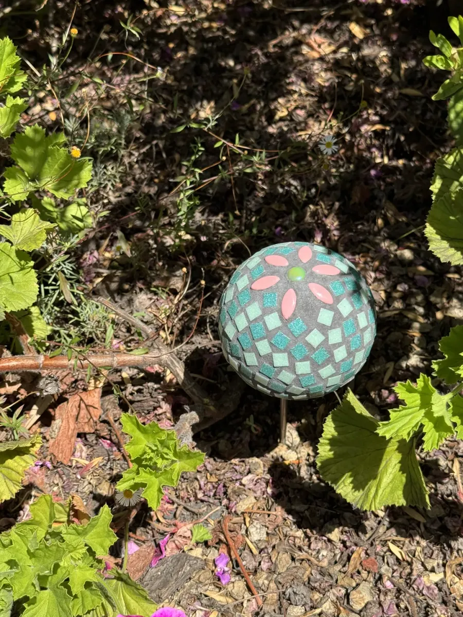 Mosaic Wild Flower Garden Orb