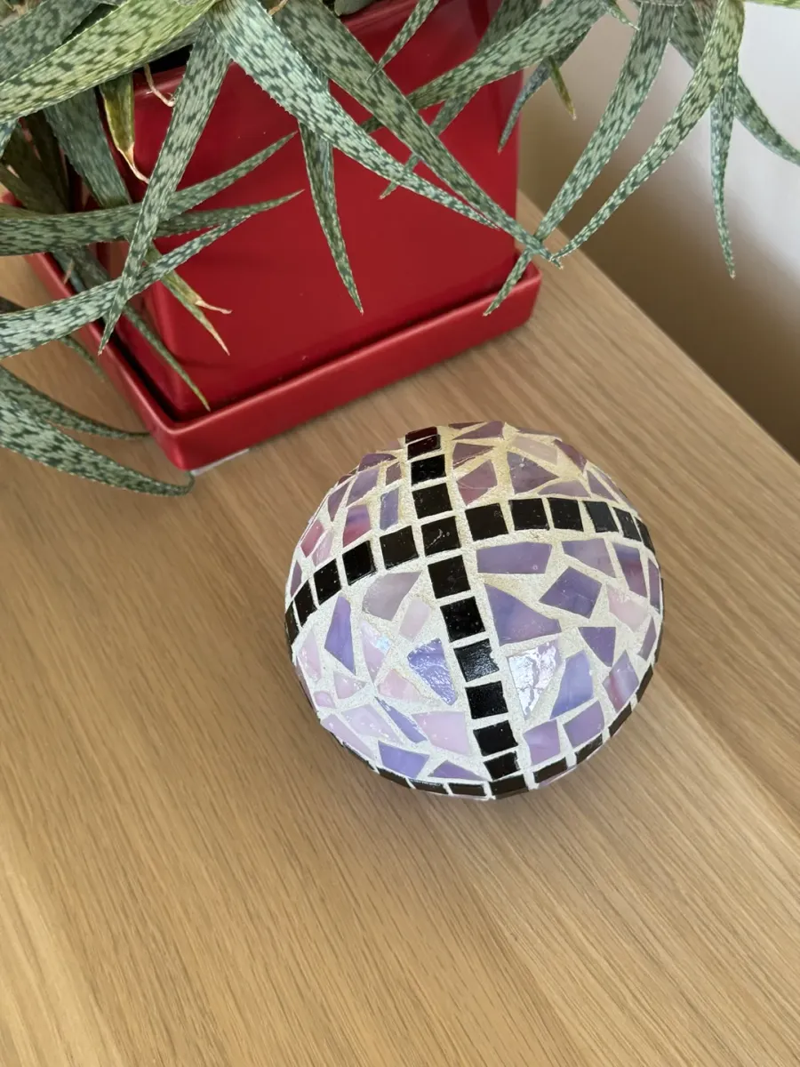 Mosaic Lilac Cross Orb - Image 2