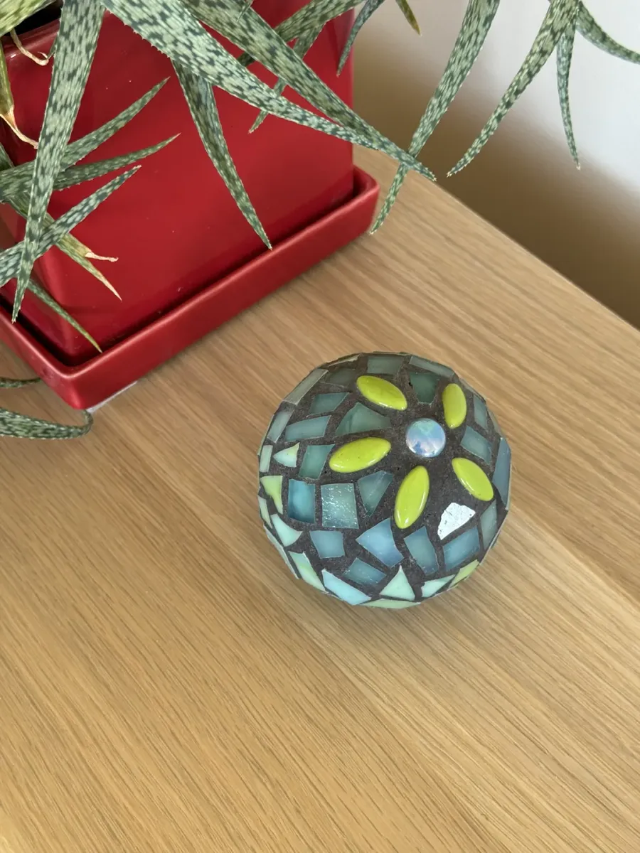 Mosaic Seafoam Bloom Orb - Image 2