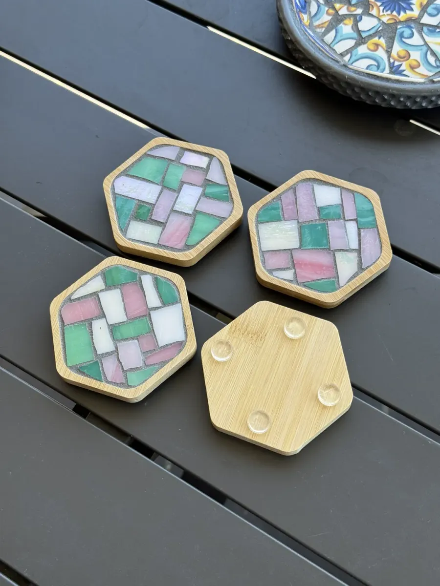 Mosaic Hexagonal Coasters - Image 2
