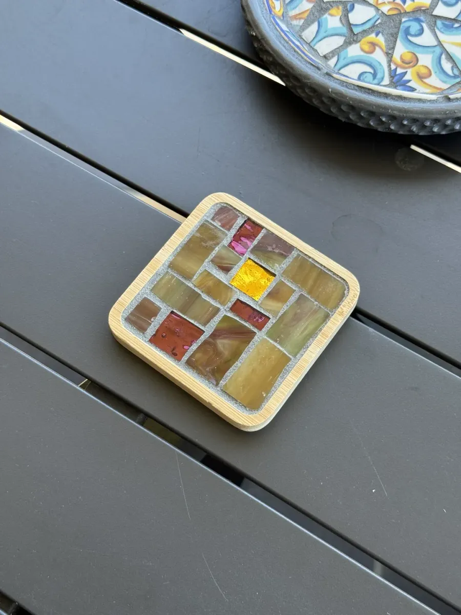 Mosaic Amber Coasters - Image 3