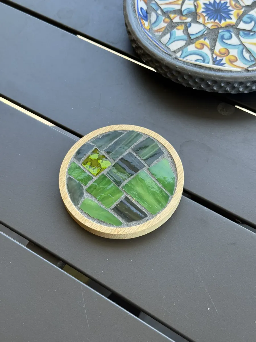 Mosaic Forest Green Coaster