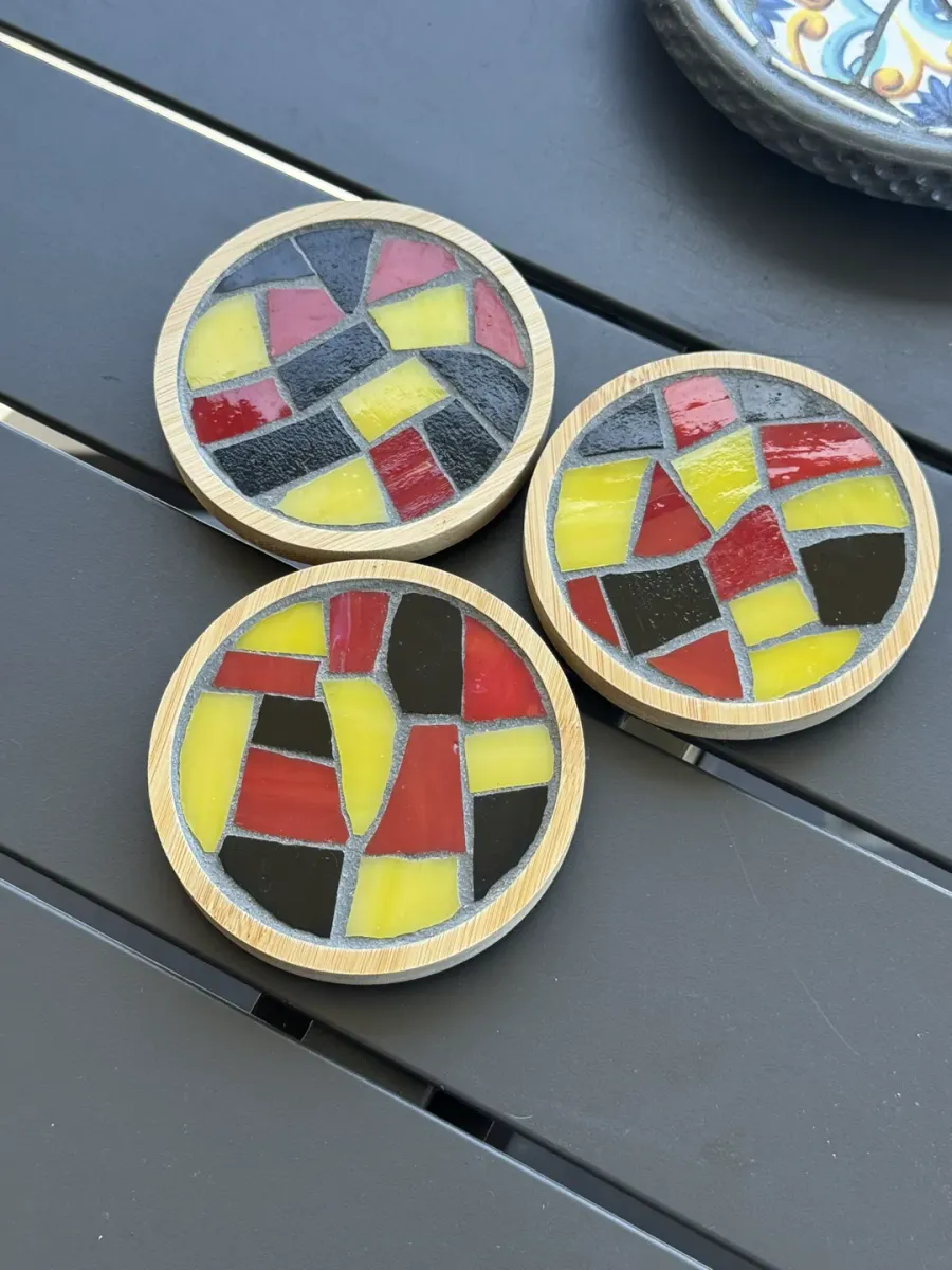 Mosaic Bold Red Coasters